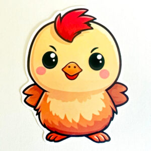 3" Sticker Decal - Rooster Chick