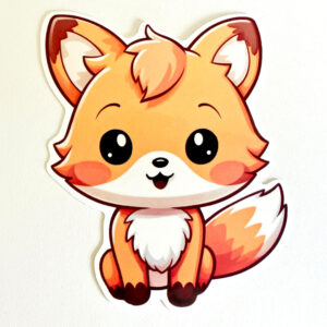 3" Sticker Decal - Adorable Fox