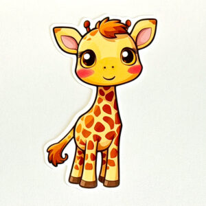 3" Sticker Decal - Cute Giraffe