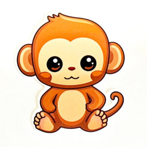 3" Sticker Decal - Curious Monkey