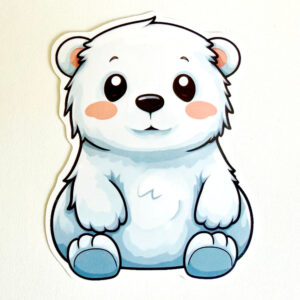 3" Sticker Decal - Polar Bear