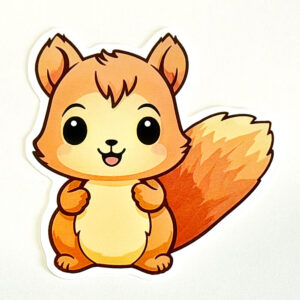 3" Sticker Decal - Cheery Squirrel