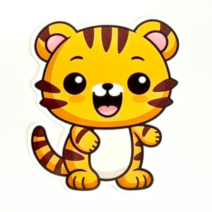 3" Sticker Decal - Friendly Tiger